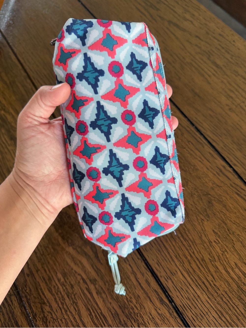 Vera Bradley Floral Makeup Bag Pouch Multicolor Zip Water GEO - Picture 6 of 11